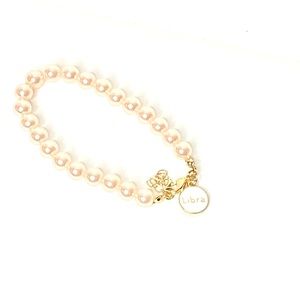 Libra Charm Pearl Bracelet